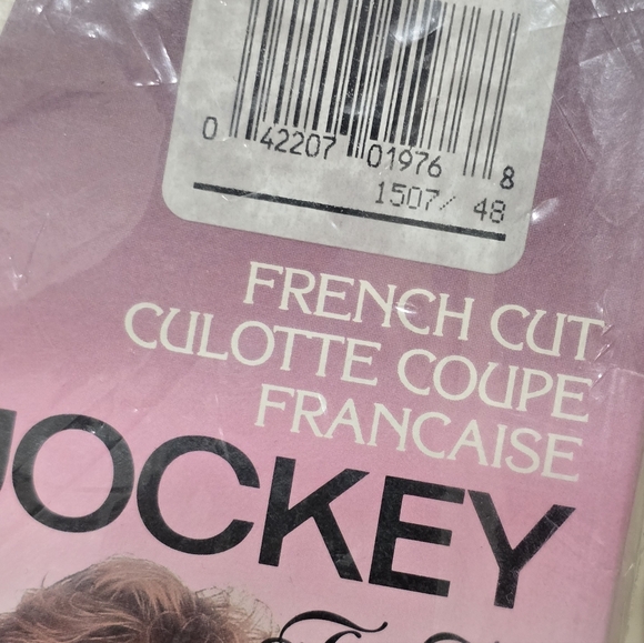 1 Pair Vintage 1990 Jockey French Cut White Cotton Briefs Size 6 - Picture 5 of 9